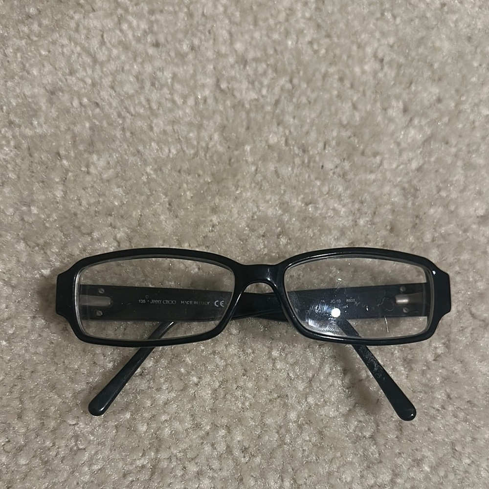 Jimmy Choo Chic Black Rectangular Prescription Gl… - image 1